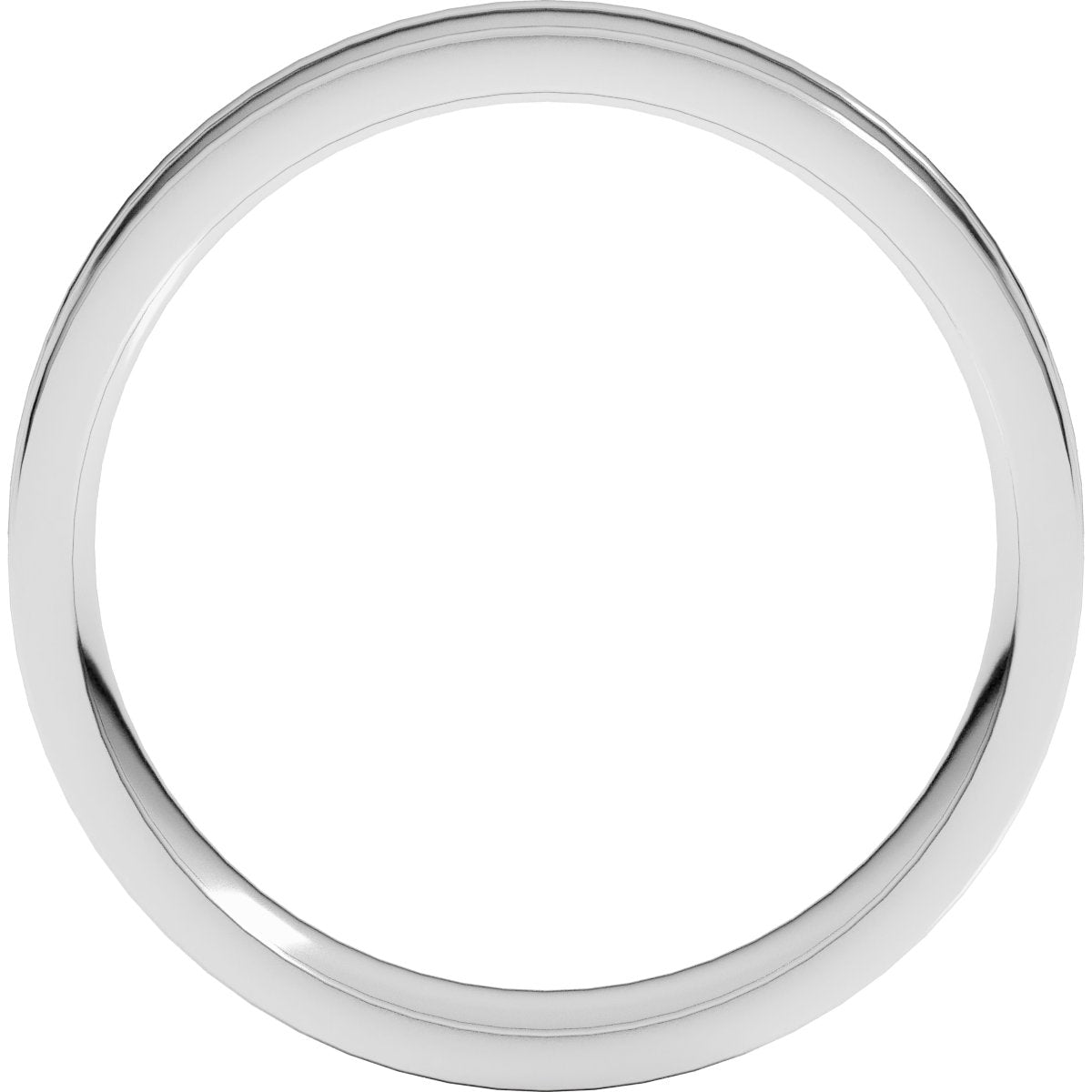 Round-Edge Grooved Comfort-Fit Half Round Band