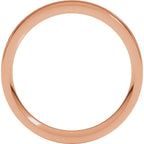 Round-Edge Grooved Comfort-Fit Half Round Band