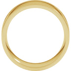 Round-Edge Grooved Comfort-Fit Half Round Band