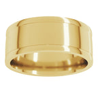 Round-Edge Grooved Comfort-Fit Half Round Band