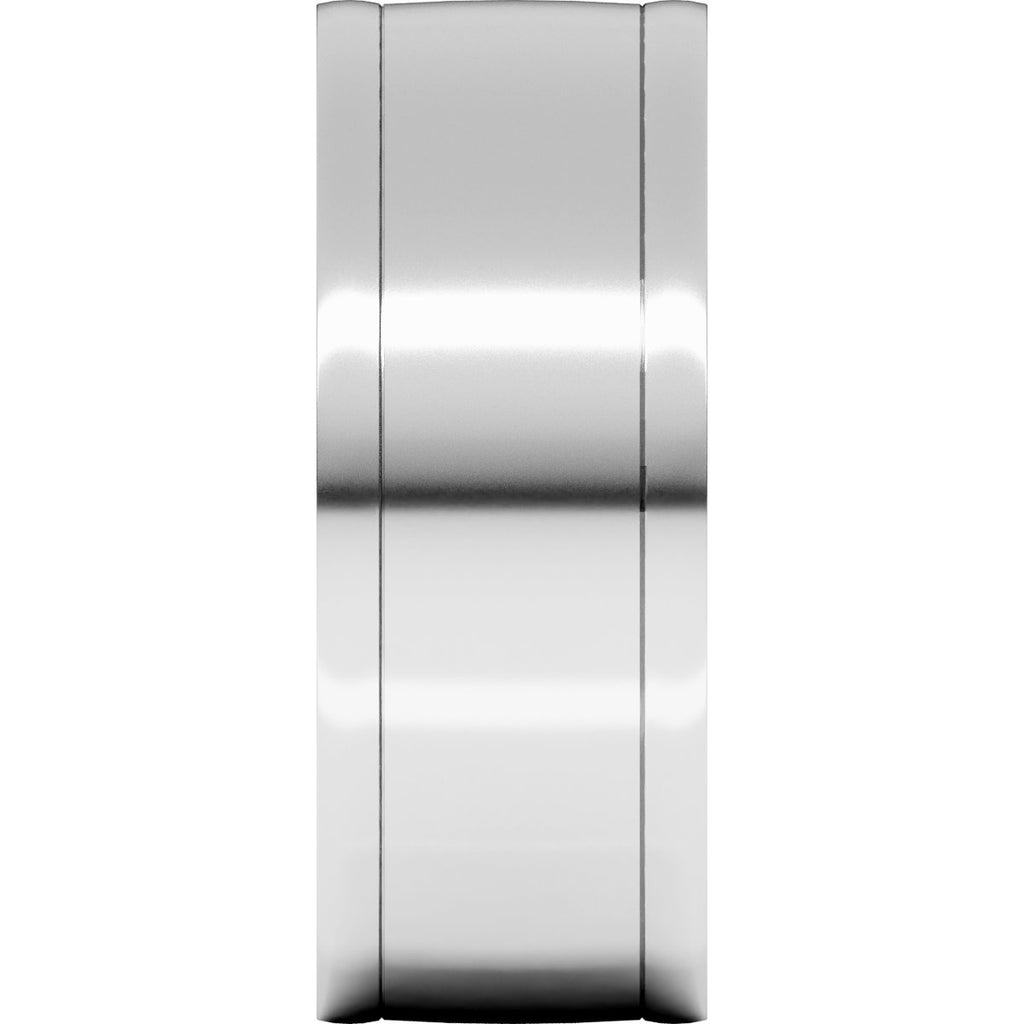Round-Edge Grooved Comfort-Fit Half Round Band