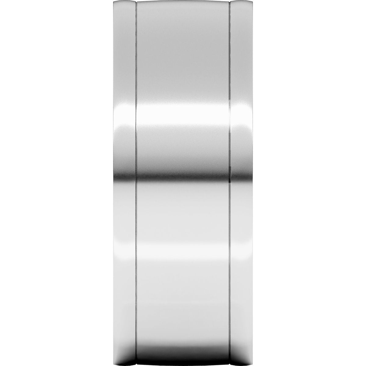 Round-Edge Grooved Comfort-Fit Half Round Band