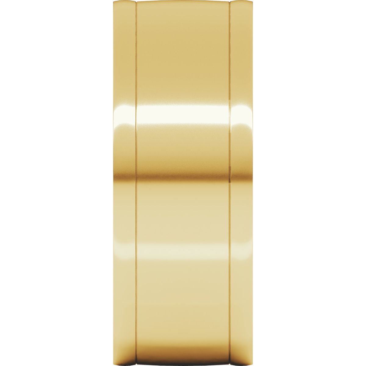 Round-Edge Grooved Comfort-Fit Half Round Band
