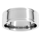 Round-Edge Grooved Comfort-Fit Half Round Band