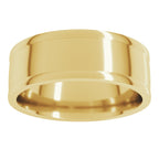 Round-Edge Grooved Comfort-Fit Half Round Band