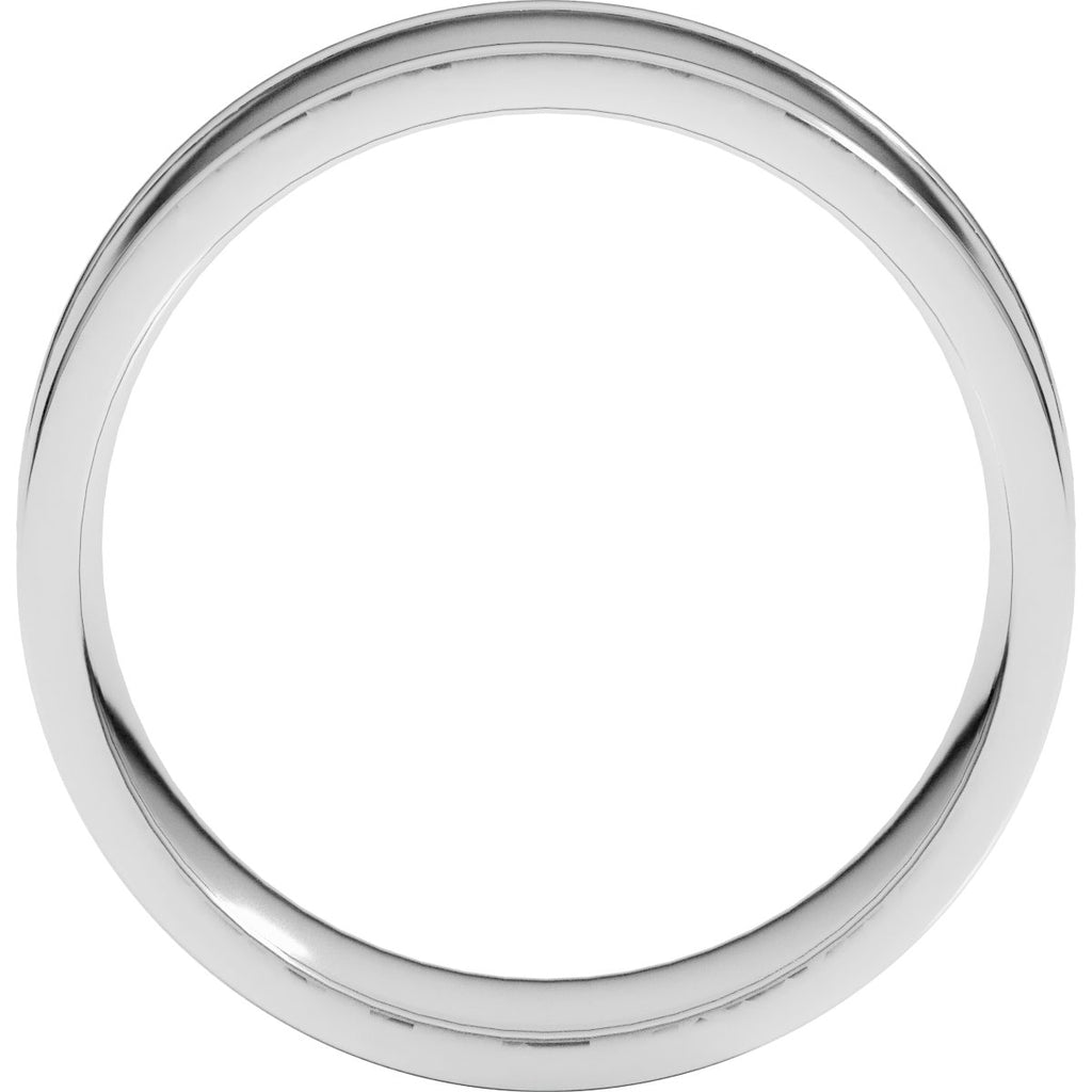 Round-Edge Grooved Comfort-Fit Half Round Band