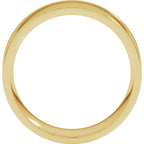 Round-Edge Grooved Comfort-Fit Half Round Band
