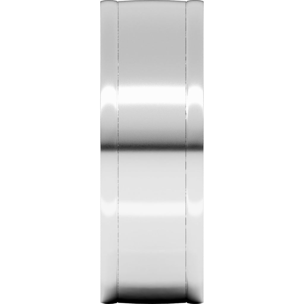 Round-Edge Grooved Comfort-Fit Half Round Band