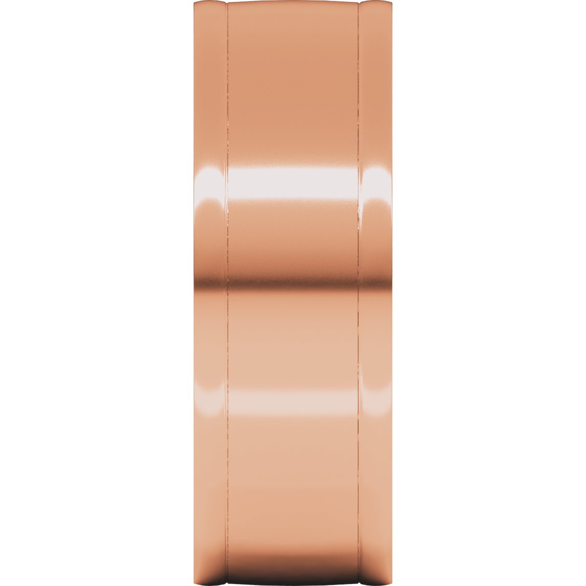 Round-Edge Grooved Comfort-Fit Half Round Band