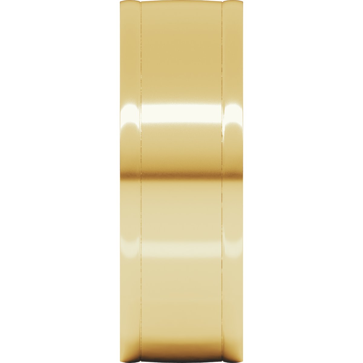 Round-Edge Grooved Comfort-Fit Half Round Band