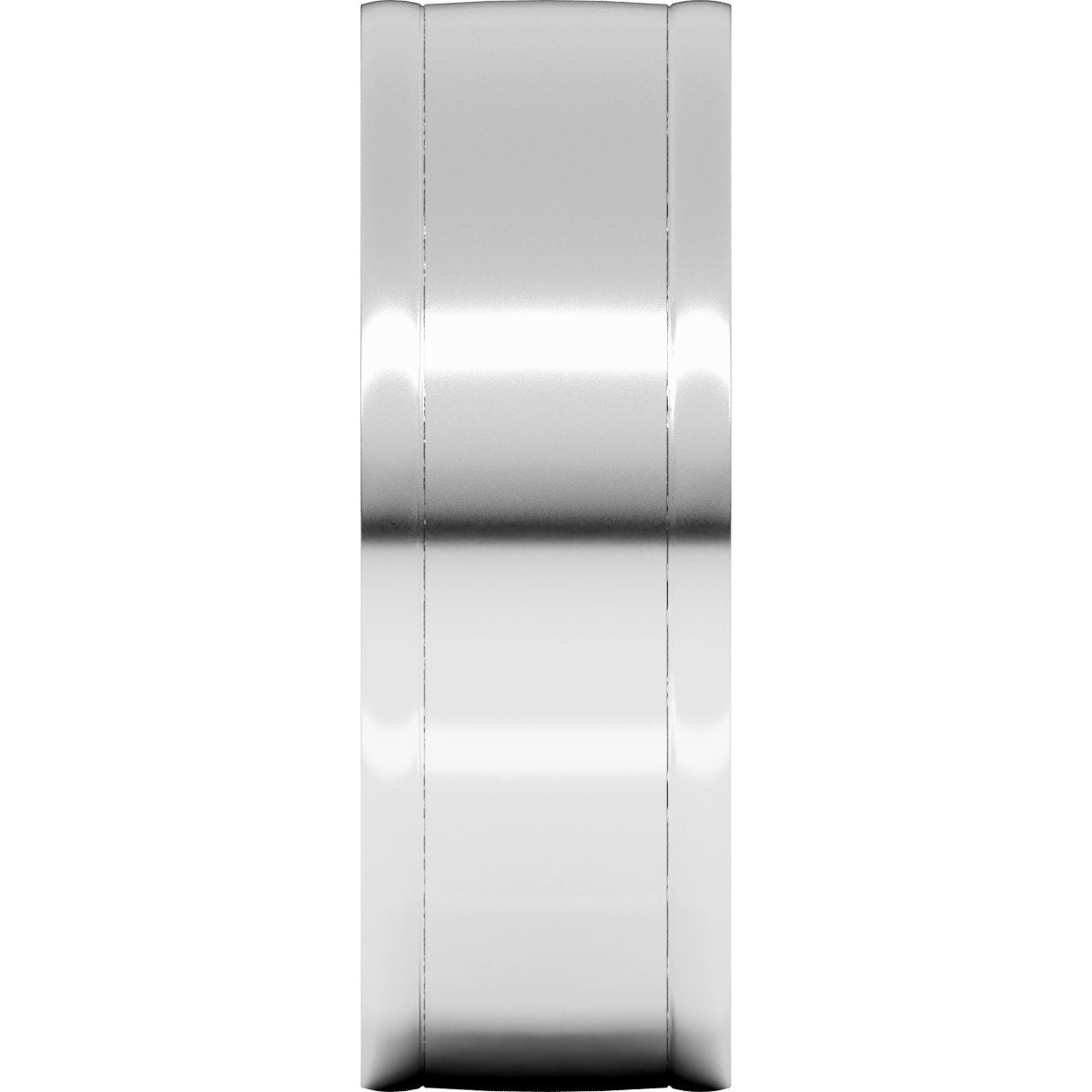 Round-Edge Grooved Comfort-Fit Half Round Band