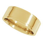 Round-Edge Grooved Comfort-Fit Half Round Band