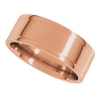 Round-Edge Grooved Comfort-Fit Half Round Band