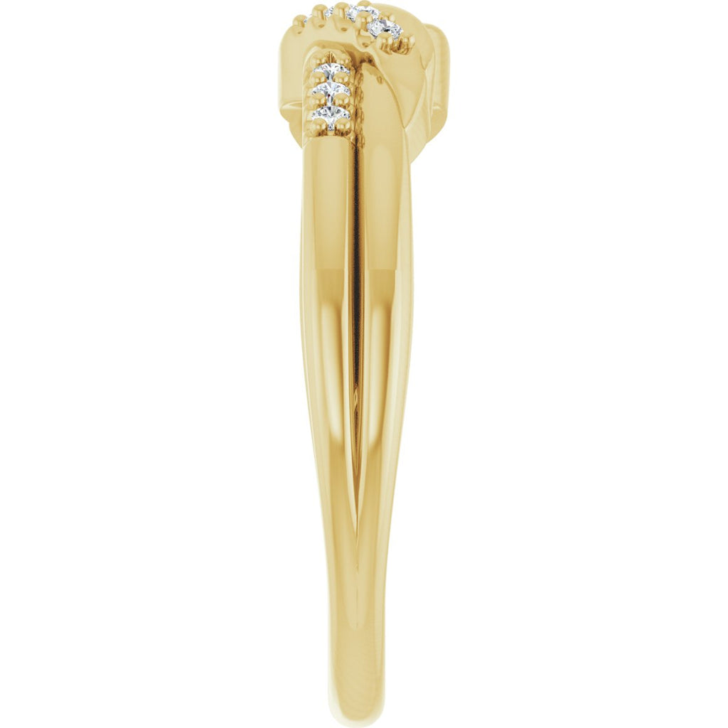 Accented Knot Ring