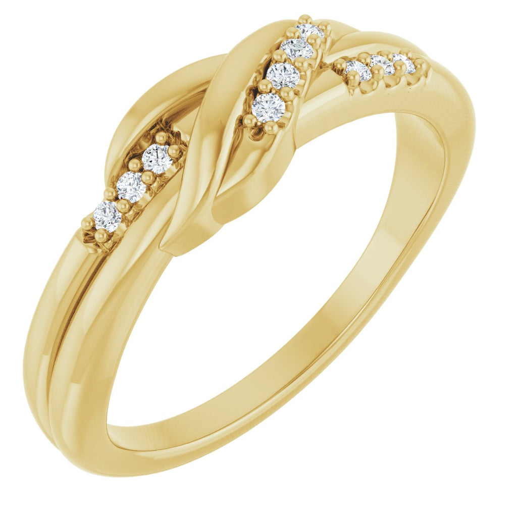 Accented Knot Ring