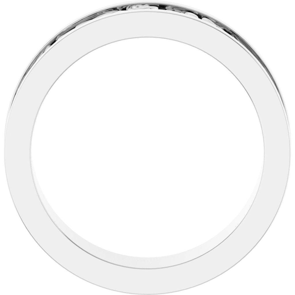 Sculptural Flat Band with Bead Blast Finish