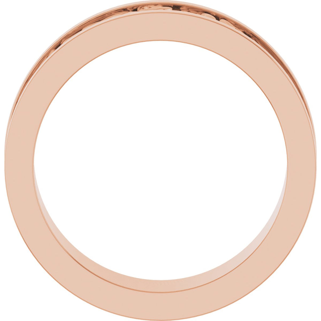 Sculptural Flat Band with Bead Blast Finish