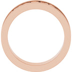 Sculptural Flat Band with Bead Blast Finish