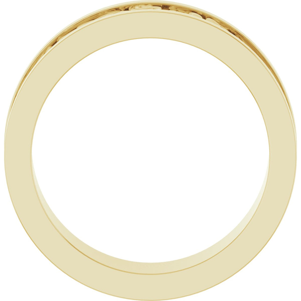 Sculptural Flat Band with Bead Blast Finish
