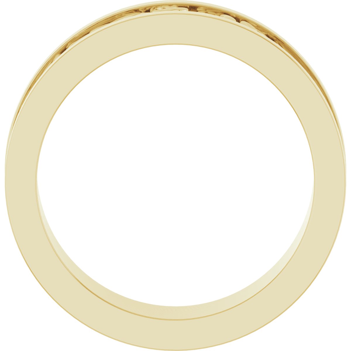 Sculptural Flat Band with Bead Blast Finish