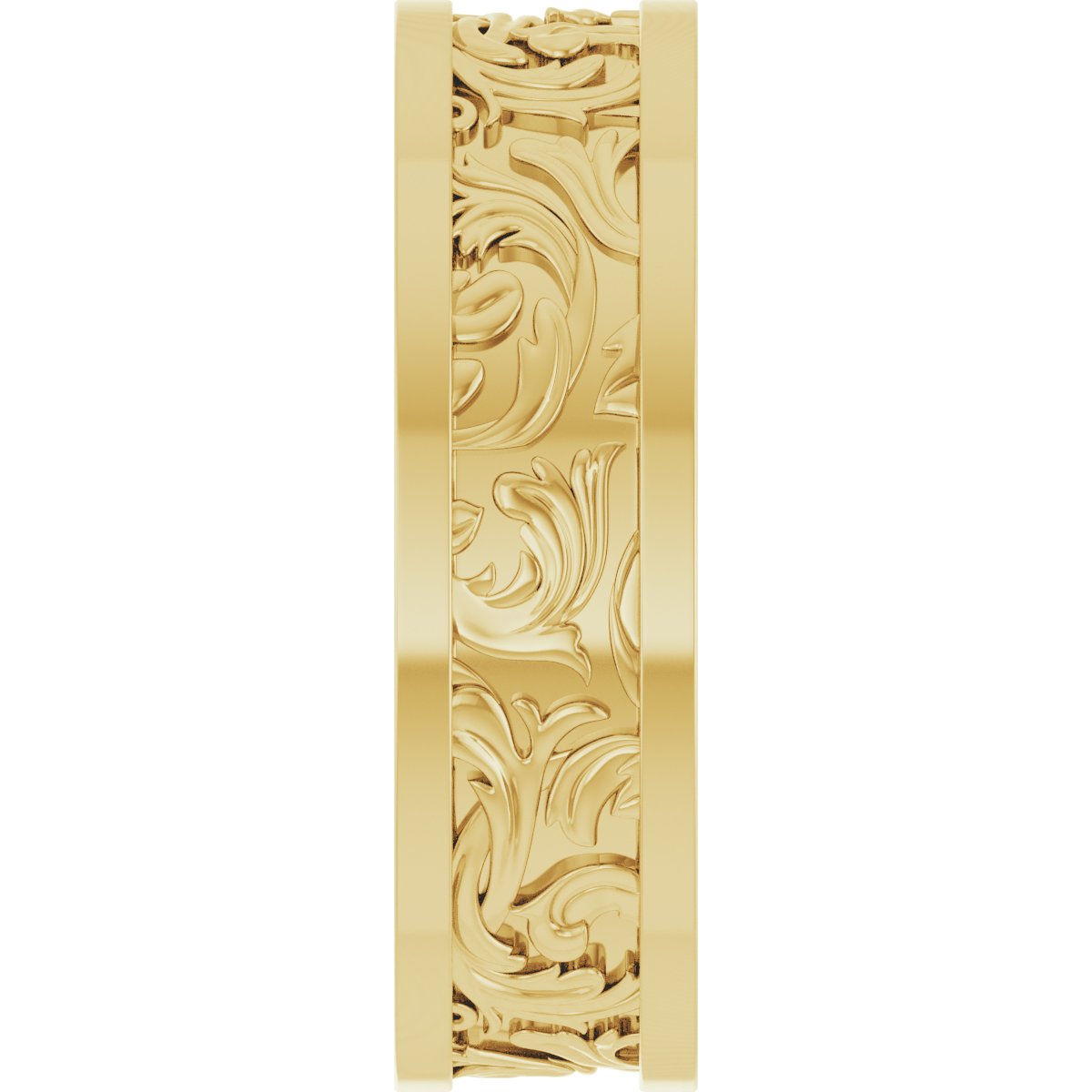 Sculptural Flat Band with Bead Blast Finish