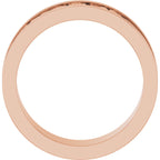 Sculptural Flat Band with Bead Blast Finish