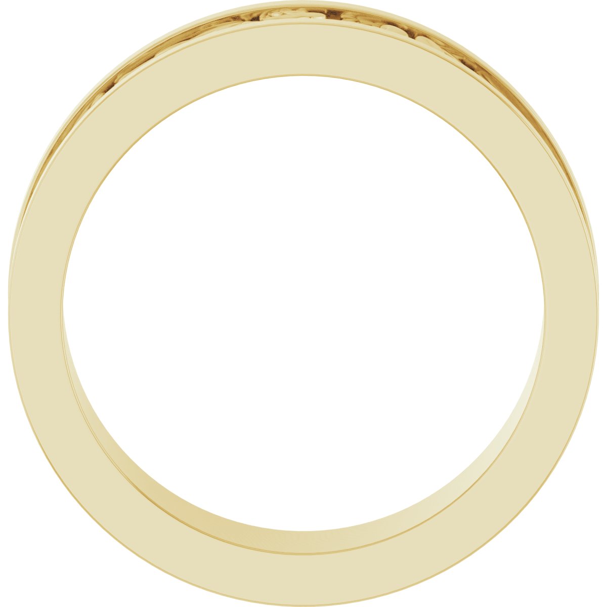 Sculptural Flat Band with Bead Blast Finish