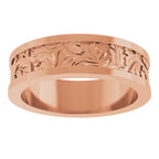 Sculptural Flat Band with Bead Blast Finish