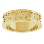 Sculptural Flat Band with Bead Blast Finish