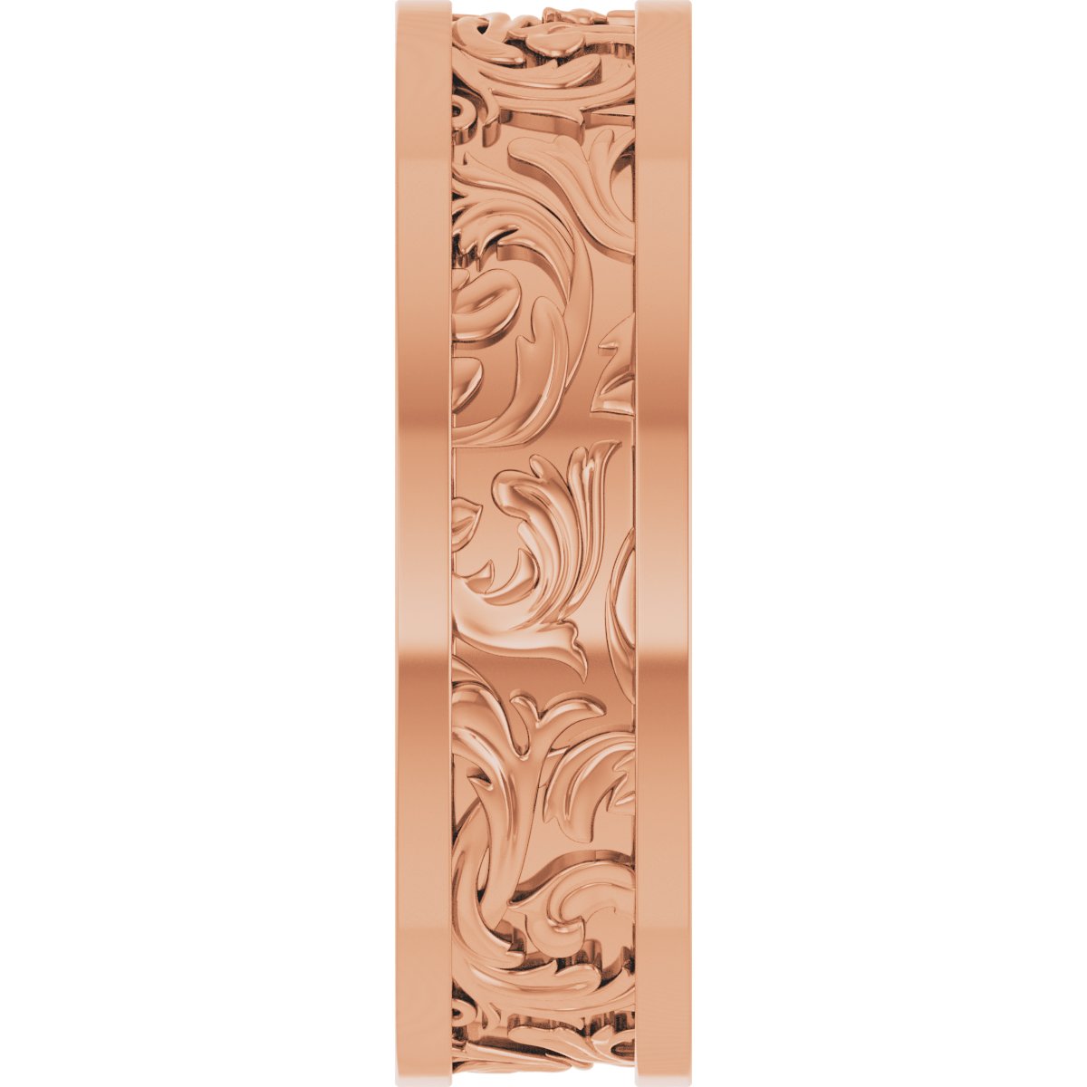 Sculptural Flat Band with Bead Blast Finish