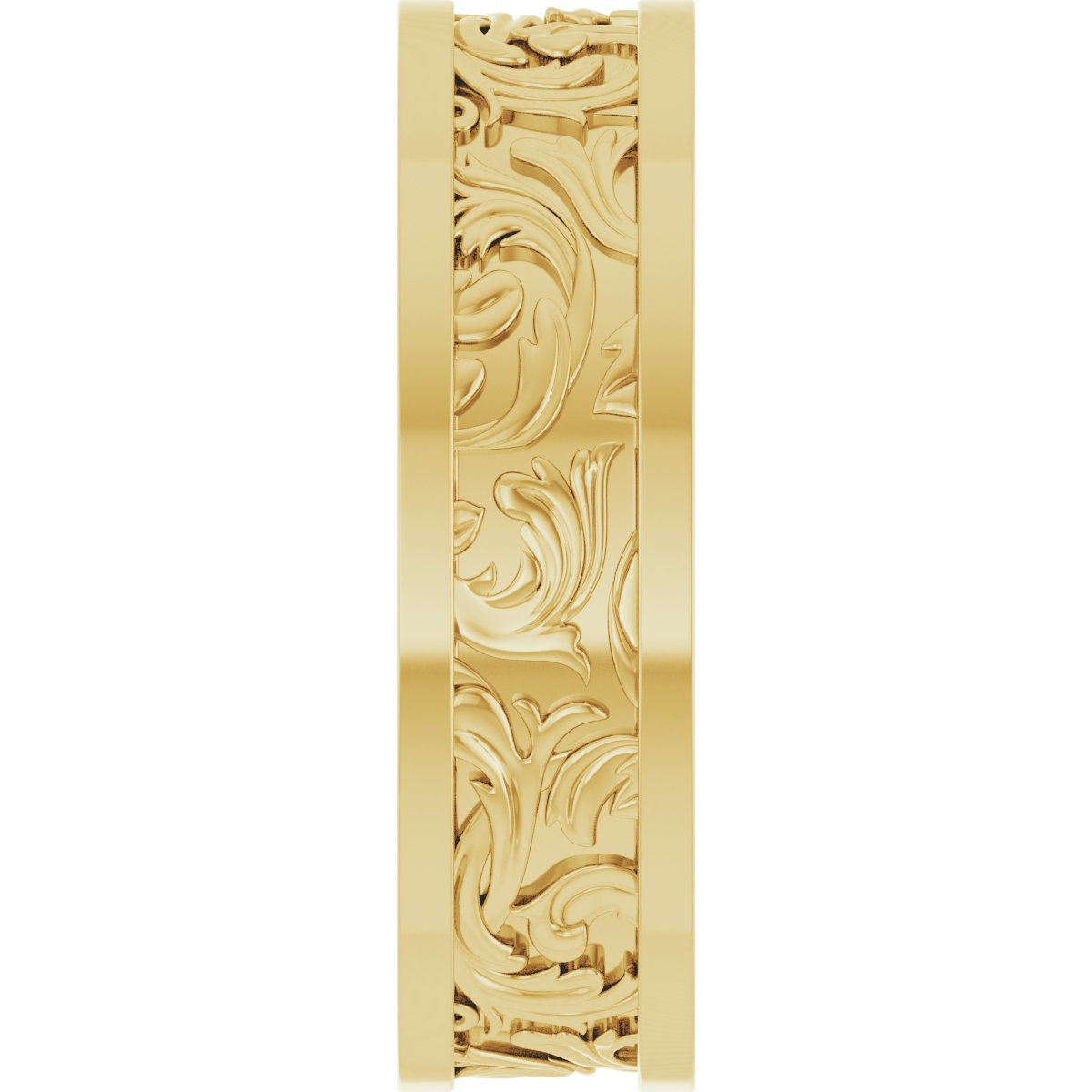 Sculptural Flat Band with Bead Blast Finish