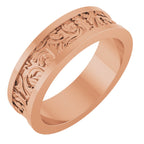 Sculptural Flat Band with Bead Blast Finish