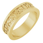 Sculptural Flat Band with Bead Blast Finish
