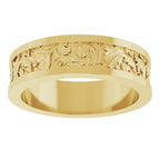 Sculptural Flat Band with Bead Blast Finish
