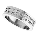 Sculptural Flat Band with Bead Blast Finish