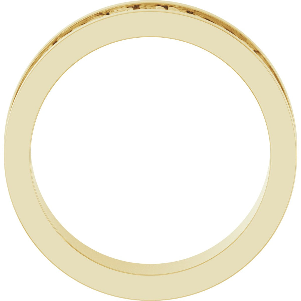 Sculptural Flat Band with Bead Blast Finish