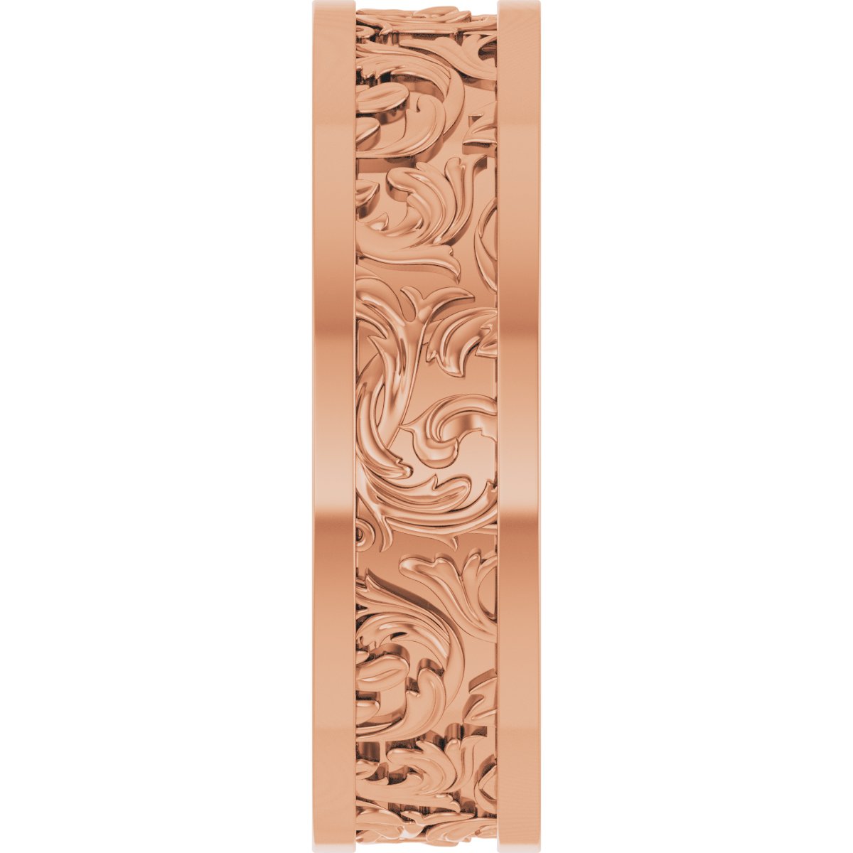 Sculptural Flat Band with Bead Blast Finish