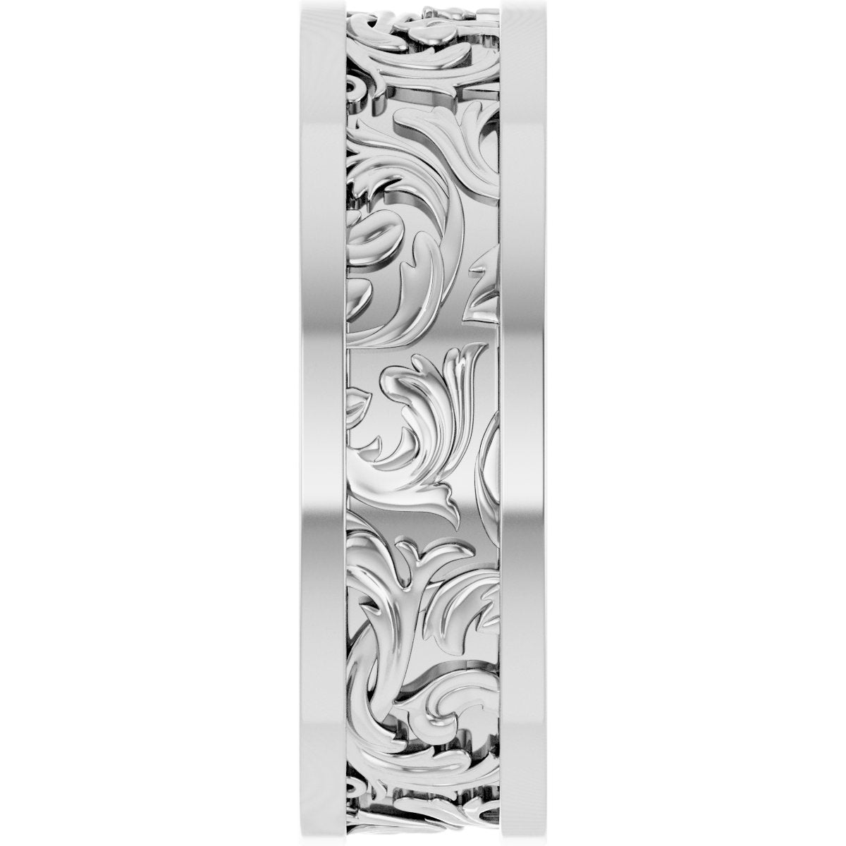 Sculptural Flat Band with Bead Blast Finish