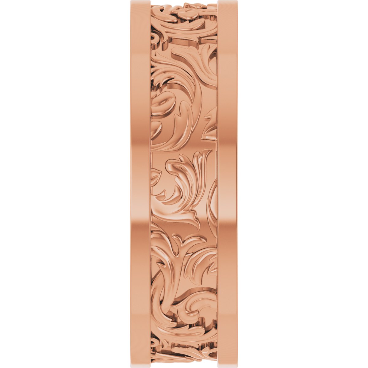 Sculptural Flat Band with Bead Blast Finish
