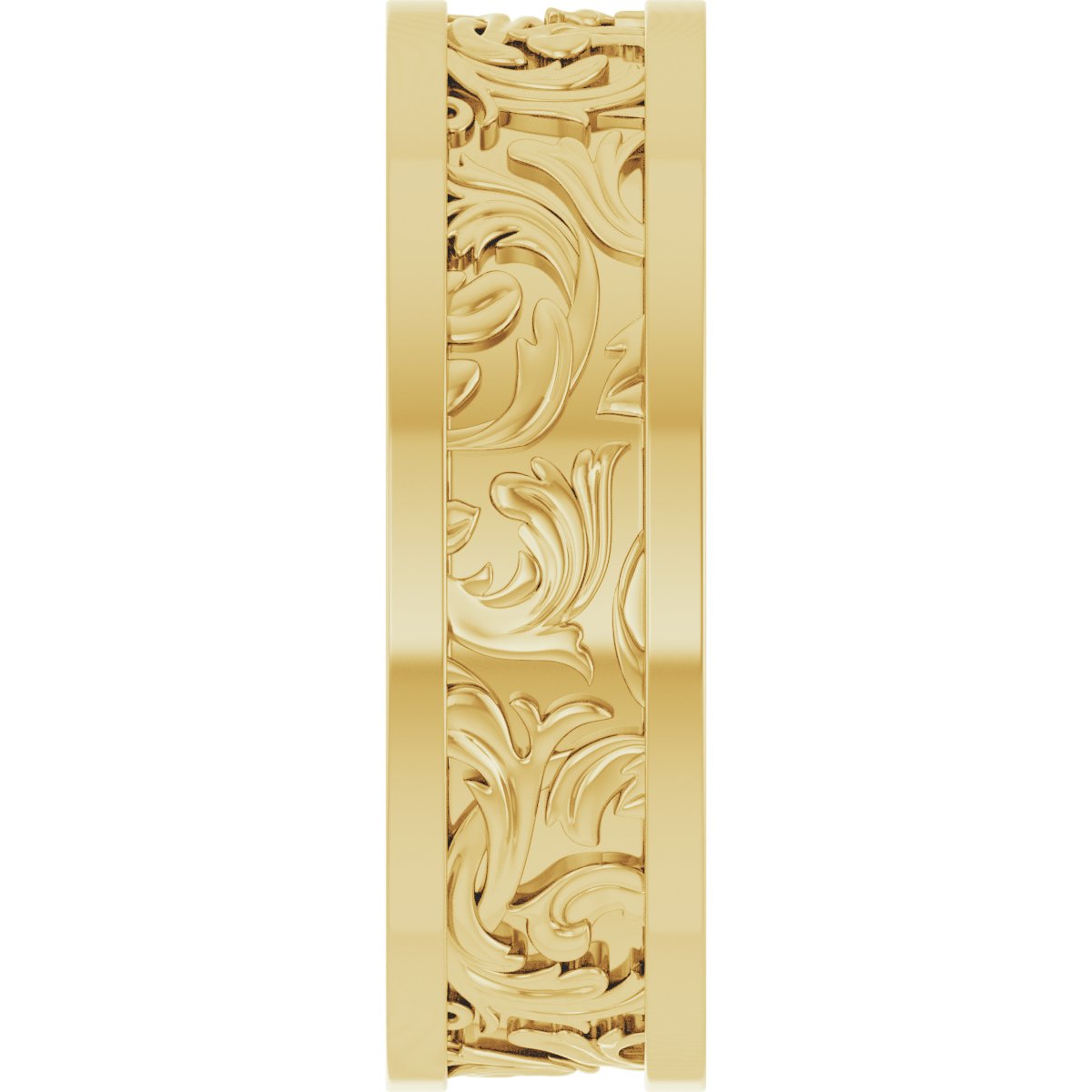Sculptural Flat Band with Bead Blast Finish