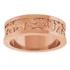Sculptural Flat Band with Bead Blast Finish