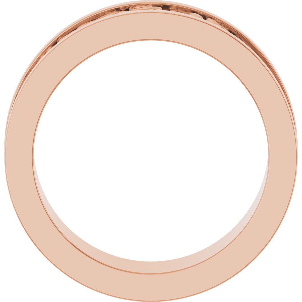 Sculptural Flat Band with Bead Blast Finish
