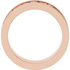 Sculptural Flat Band with Bead Blast Finish