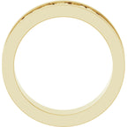 Sculptural Flat Band with Bead Blast Finish