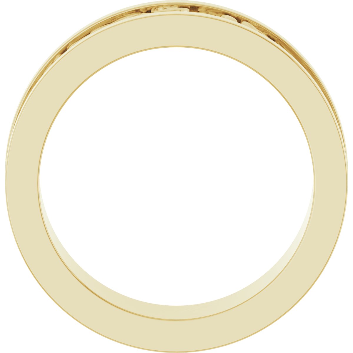 Sculptural Flat Band with Bead Blast Finish