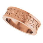 Sculptural Flat Band with Bead Blast Finish