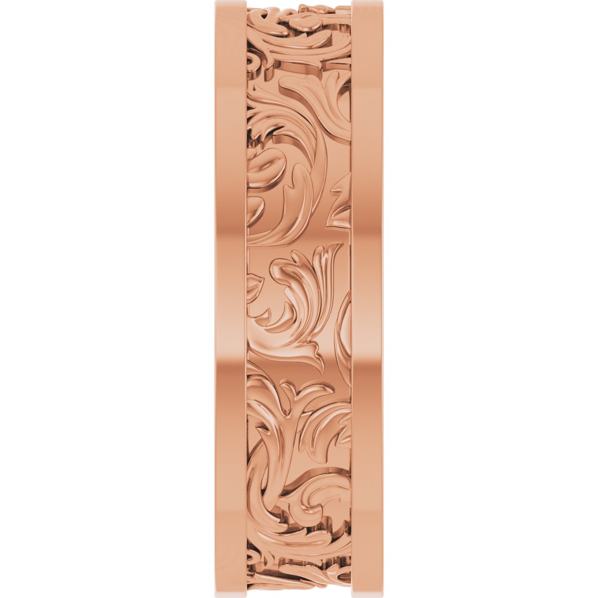 Sculptural Flat Band with Bead Blast Finish