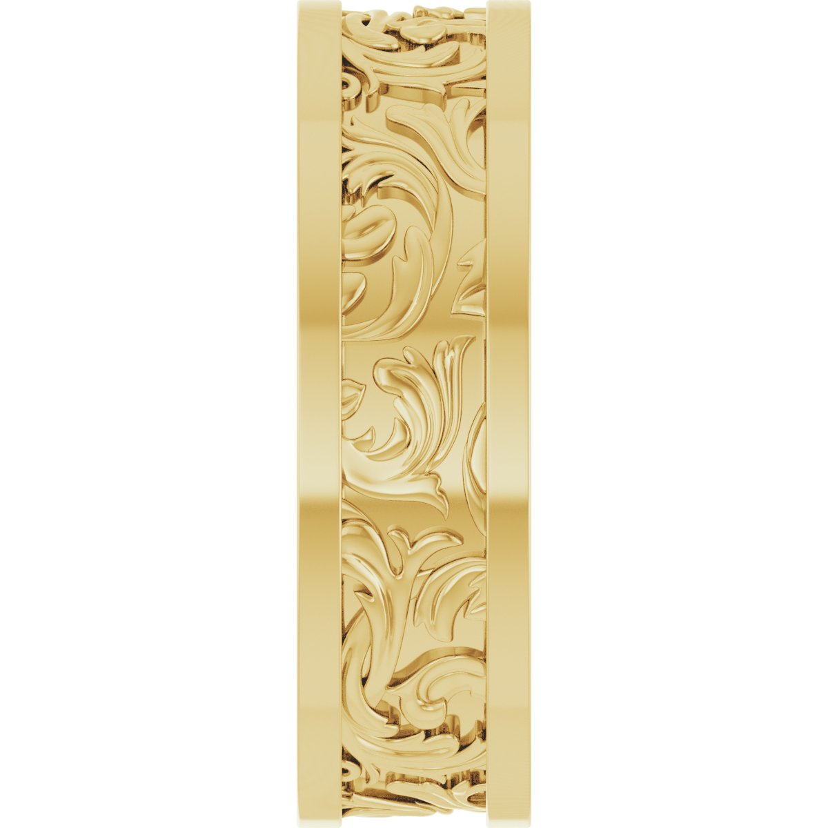 Sculptural Flat Band with Bead Blast Finish