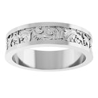 Sculptural Flat Band with Bead Blast Finish