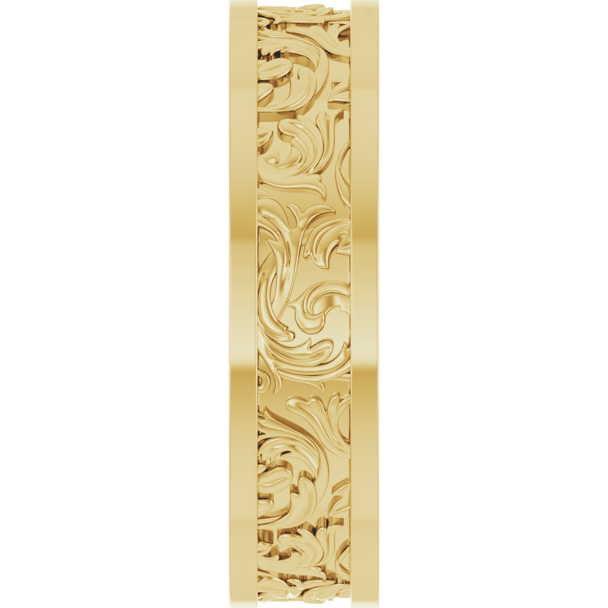 Sculptural Flat Band with Bead Blast Finish